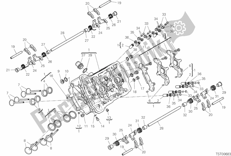Alle onderdelen voor de Voorhoofd van de Ducati Streetfighter V4 USA 1103 2020